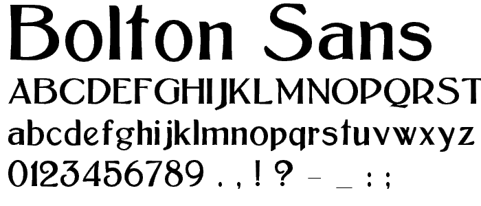 Bolton Sans font